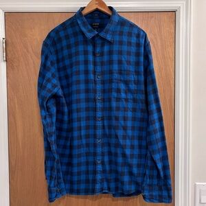 J. Crew Blue and Black Check Button-Down Shirt